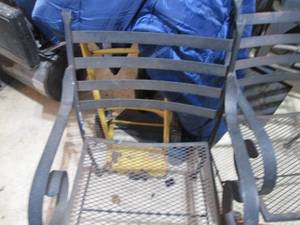 lot 214 image: Pair of Metal Mesh Patio Chairs