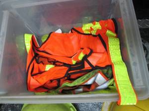 lot 223 image: Lot of High-Visibility Safety Gear and Hard Hats