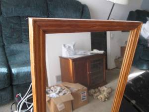 lot 234 image: Wooden Framed Mirror