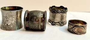 lot 47 image: Four Antique Napkin Rings