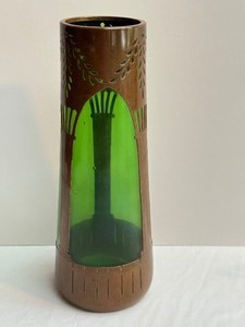 lot 19 image: Antique Victoria Bohemian Czech Art Glass Vase