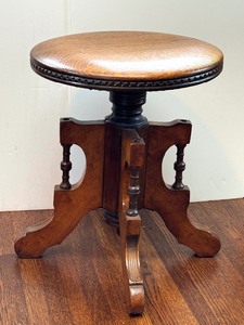 lot 83 image: Antique Victorian Piano Stool