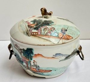 lot 68 image: Antique Chinese Tongzi Period Bowl  Antique Chinese Porcelain Rice Bowl