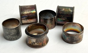 lot 116 image: Six Antique Napkin Rings