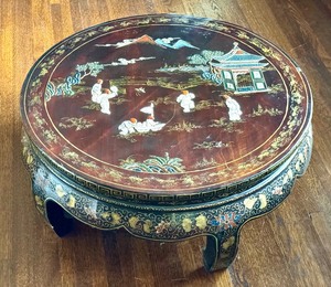 lot 10 image: Antique Round Ornamental Tea Table