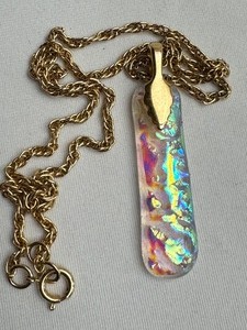 lot 163 image: Art Glass Pendant Necklace