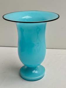 lot 149 image: Vintage Czech Blue Art Glass Vase