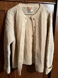 lot 136 image: Vintage St. Crone Knitwear Button Up Cable Knit Wool Sweater