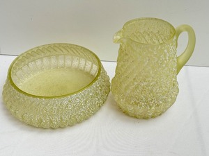 lot 132 image: Two Pieces of Antique Victorian Glassware