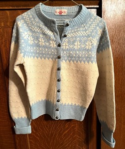 lot 135 image: Vintage Wool Danish Button Up Sweater