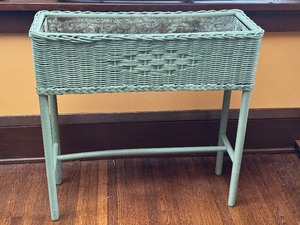 lot 128 image: Vintage Wicker Plant Stand