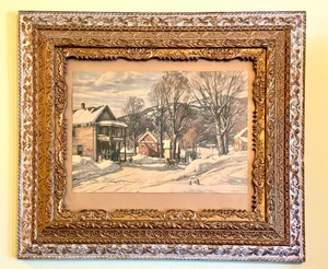 lot 129 image: Vintage Framed Original Artwork by Aldro T. Hibbard