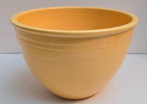 lot 203 image: Yellow Vintage Fiesta Mixing Bowl