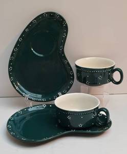 lot 208 image: Exceptional Mid-Century-Modern Lunch Sets
