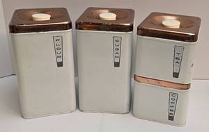 lot 209 image: Nostalgic Metal Canister Set
