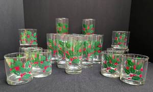 lot 214 image: Vintage Holiday Bartlett Collins Glassware