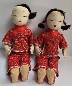 lot 263 image: Adorable Vintage Ada Lum Doll Set
