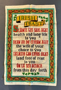 lot 354 image: Irish Toast Textile