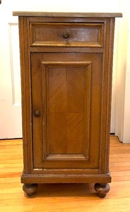 lot 383 image: Marble Top Accent Cabinet Table