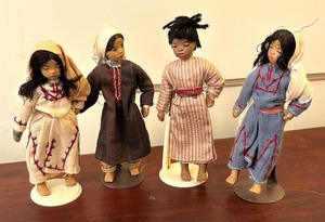 lot 388 image: Four Hindu Clay Dolls