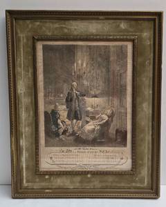 lot 327 image: Rare 18th Century S. Freudenberger French Engraving Under Glass