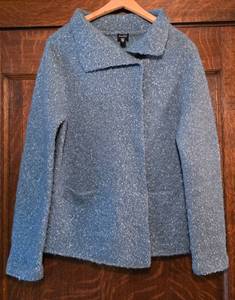 lot 336 image: Cuddly Eileen Fisher Collared Cardigan