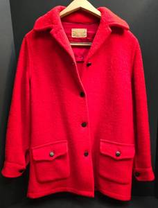 lot 414 image: Brilliant Red Hudson Bay Company Wool Jacket