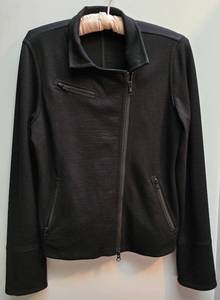 lot 417 image: Sporty Eileen Fisher Black Zip-Front Jacket