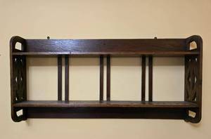 lot 419 image: Versatile Wooden Wall Shelf
