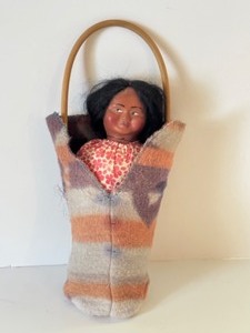 lot 499 image: Vintage American Indian Composition Doll  Vintage Skookum Doll