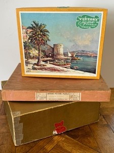 lot 78B image: Three Vintage Puzzles including Two Vintage Victory Puzzles and 1 Arteno Picture Puzzle Grandmas Birthday