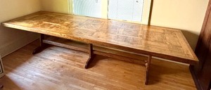 lot 198 image: Vintage Farmhouse Style Dining Table