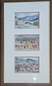 lot 431 image: Pretty Watercolor Tryptich