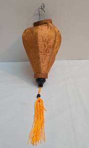 lot 433 image: Vintage Vietnamese Silk Lantern Globe