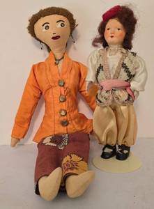 lot 453 image: Pair of Unique Ethnic Dolls
