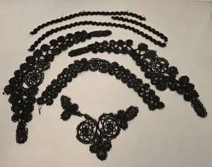 lot 459 image: Variety of Jet Beaded Dress Trim Segmants