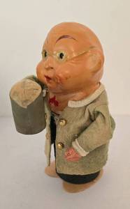 lot 504 image: Vintage German Spring-Activated Beer Drinker Doll
