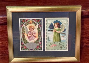 lot 189A image: Two Framed Vintage Postcards