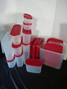lot 21 image: Huge Tupperware Lot - Like New Newer Pieces