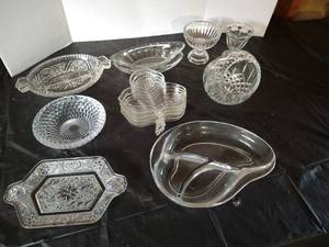 lot 37 image: Large Lot of GlassCrystal Dishes