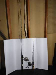 lot 54 image: (2) Fishing Rods - Standard & Ice Fishing