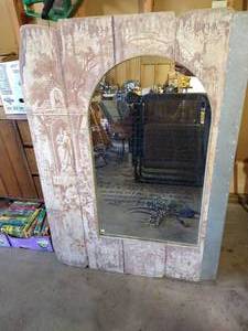 lot 100 image: Large Decorative Mirror With Foreign Writing