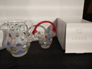 lot 103 image: Lenox Pitcher & Glass Basket