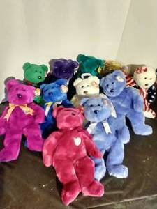 lot 119 image: (11) Large Ty Beanie Buddies Bears