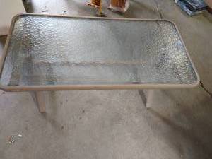 lot 129 image: Nice Outdoor MetalGlass Table