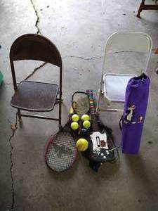 lot 150 image: Kids Lot - Chairs, Rackets, Balls, Camp Chair
