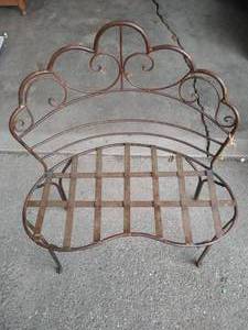 lot 166 image: Heavy Iron Garden Bench