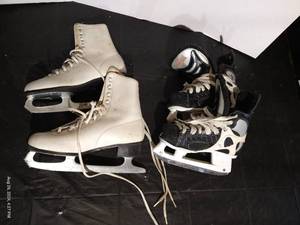lot 185 image: (2) Pairs Ice Skates