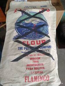 lot 189 image: Vintage Flamingo Flour Sack