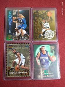 lot 217 image: (4) Stephon Marbury Rookie Cards